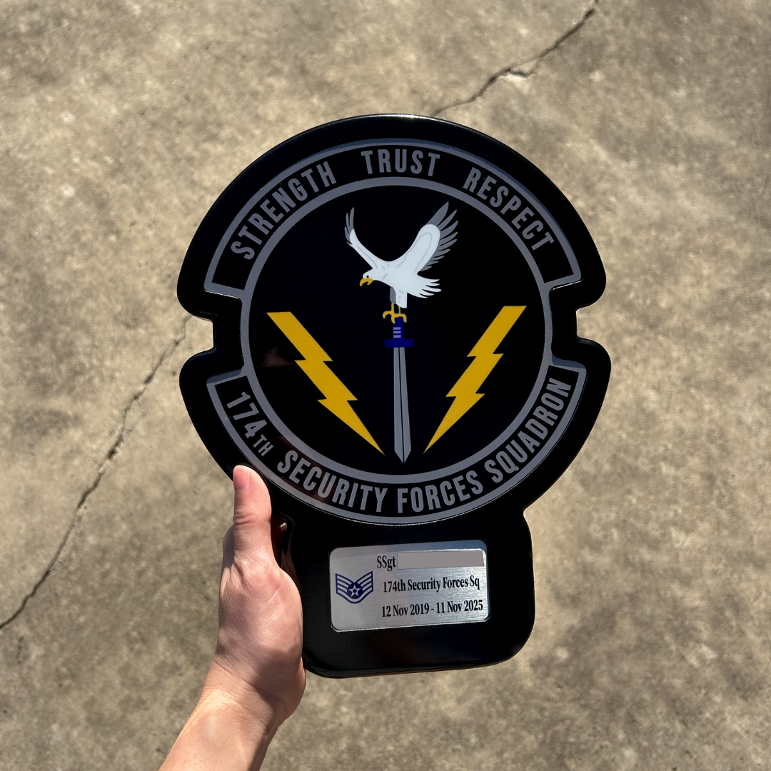 174th Security Forces Squadron Plaque - Military PCS Gift