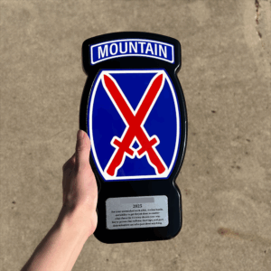 10th Mountain Division Award Plaque