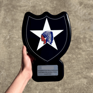 Army 2nd Infantry Division Award Plaque