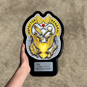 Air Force Inspector General Award Plaque