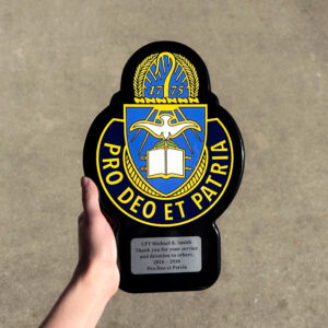 Army Chaplain Corps Award Plaque