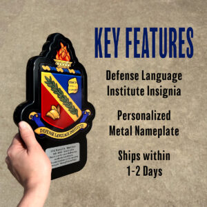 Defense Language Institute Award Plaque